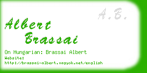 albert brassai business card